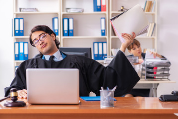 Two lawyers working in the office