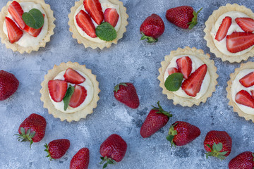 Mini strawberry tarts.