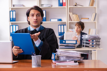 Two lawyers working in the office