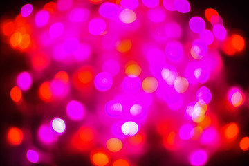 Bokeh abstract texture. Colorful. Defocused background. Blurred bright light. Circular points