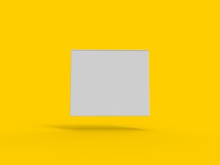 Graphic Book isolated on Yellow 3d rendering