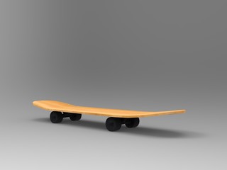 skateboard 3D Rendering