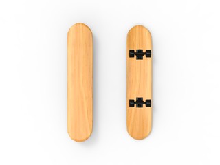 skateboard isolated on White 3D Rendering