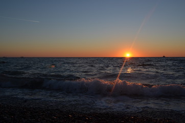 Sunset On The Sea