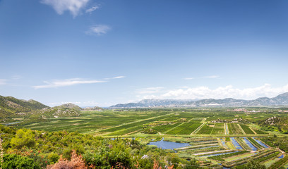 Neretva river delta in Croatia