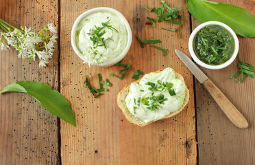 Bärlauch Kräuterquark Quark Brötchen Frischkäse