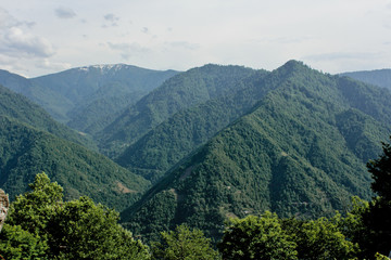 Landscape of Adjara, Georgia. Caucasus Mountains. Machakhela National Park.