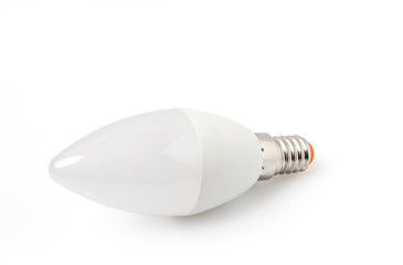 LED light bulb New technology isolated on white background, Energy saving electric lamp is good for ecology.