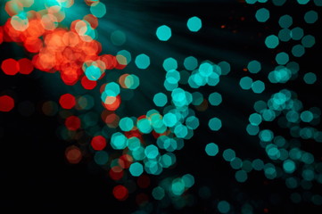 hexagonal (screw-nut) bokeh color lights  
