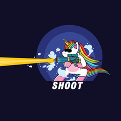 unicorn with a shotgun