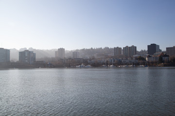 Obraz premium city water front 