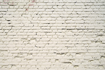 White brick wall, textural background for your design