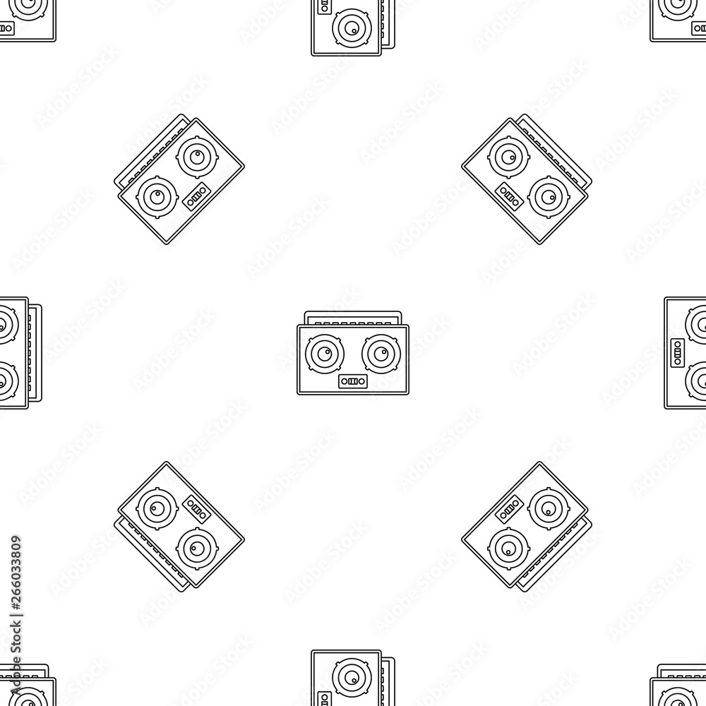 Poster boombox pattern seamless vector repeat geometric for any web design