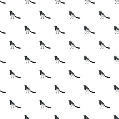 Clever magpie pattern seamless vector repeat for any web design