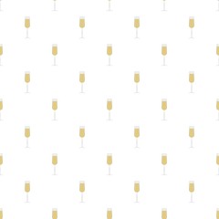 Glass of champagne pattern seamless vector repeat for any web design