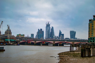 The london city across the river thames