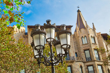 Barcelona, Buildings facing Catalunya Square (Catalonia plaza)