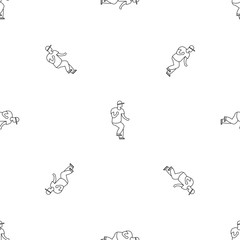 Hip hop dancer pattern seamless vector repeat geometric for any web design