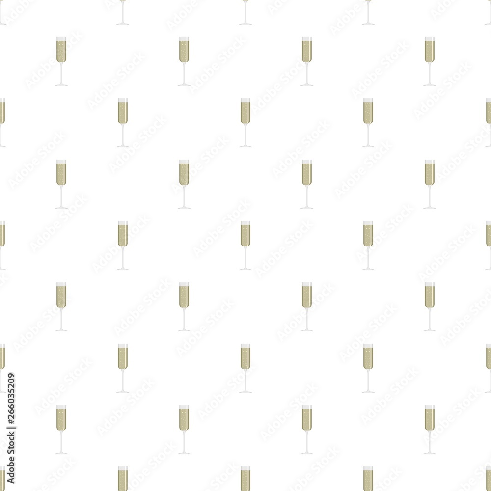 Poster champagne glass pattern seamless vector repeat for any web design