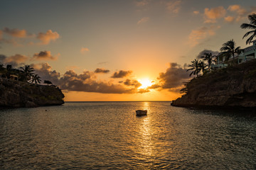   Lagun Sunset  Views arund the small caribbean Island of Curacao