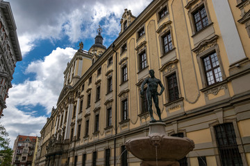 Fototapeta premium Wroclaw Old Town. University of Wroclaw. Historical capital of Lower Silesia, Poland, Europe. 