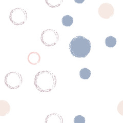 Polka dots pastel seamless pattern