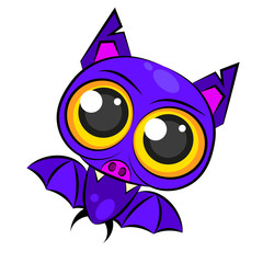 Cartoon Bat Illustration . Logo For Your Needs