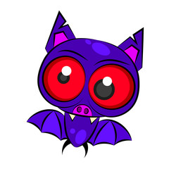 Cartoon Bat Illustration . Logo For Your Needs