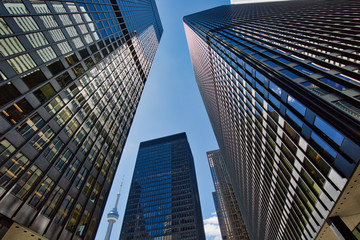 Fototapeta na wymiar Scenic Toronto financial district skyline in city downtown