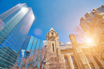 Toronto Saint Andrew Church, a large and historic Romanesque Revival Presbyterian church in...