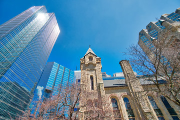 Toronto Saint Andrew Church, a large and historic Romanesque Revival Presbyterian church in...