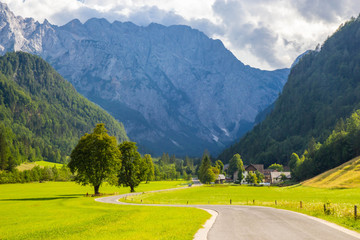 Summer View of The Logar Valley in Kamnik Mountains, Slovenia © Tomtsya