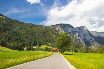 Summer View of The Logar Valley in Kamnik Mountains, Slovenia © Tomtsya