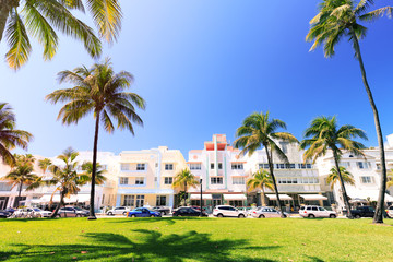 Miami Beach, Ocean Drive - obrazy, fototapety, plakaty
