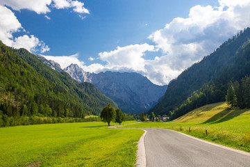 Summer View of The Logar Valley in Kamnik Mountains, Slovenia © Tomtsya