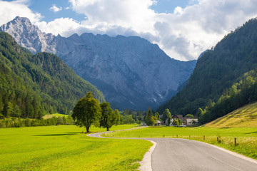 Summer View of The Logar Valley in Kamnik Mountains, Slovenia