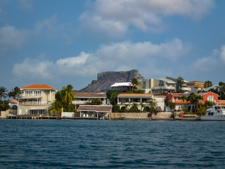 Fototapeta na wymiar Boating around Spanish Water - Views arund the small caribbean Island of Curacao