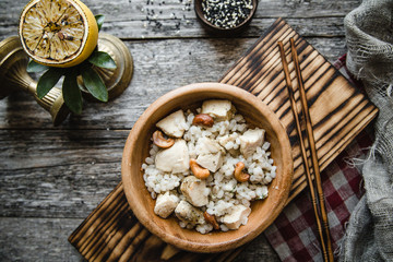 Fototapeta premium Oriental Chicken & Cashew Dish