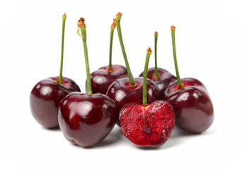 Cherry isolated on white background