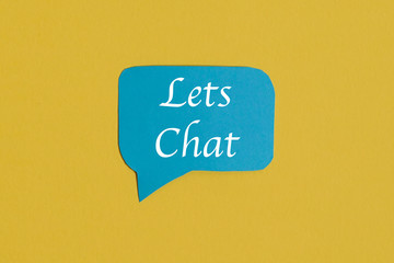 Blue chat speech icon : a symbol and concept for talking and message