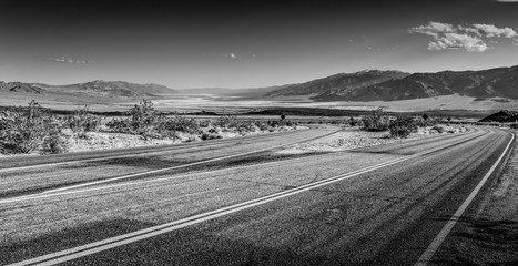 Scenic road through Death Valley National Park - travel photography