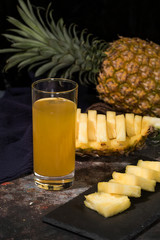 Fototapeta na wymiar Fresh delicious pineapple