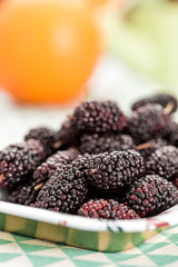 Fresh and delicious mulberries