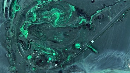 green pastel black bright paint abstract