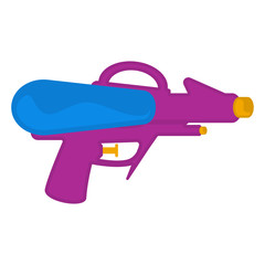 Isolated colored water gun toy for kids - Vector