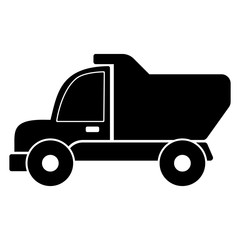 Isolated truck construction toy for kids icon - Vector