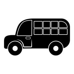Isolated school bus toy for kids icon - Vector