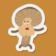 Funny mushroom emoticon, avatar