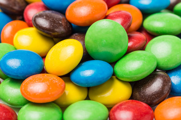 Colorful chocolate beans