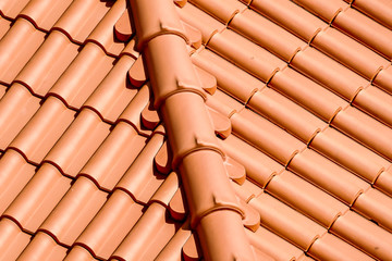 red roof tiles, in Lisbon Capital City of Portugal